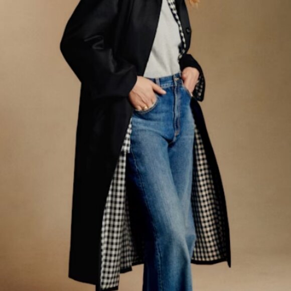 Sezane Clyde Coat Black - Size 10 - Picture 4 of 9